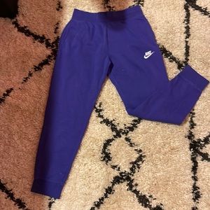 dark purple and light pink nike joggers
